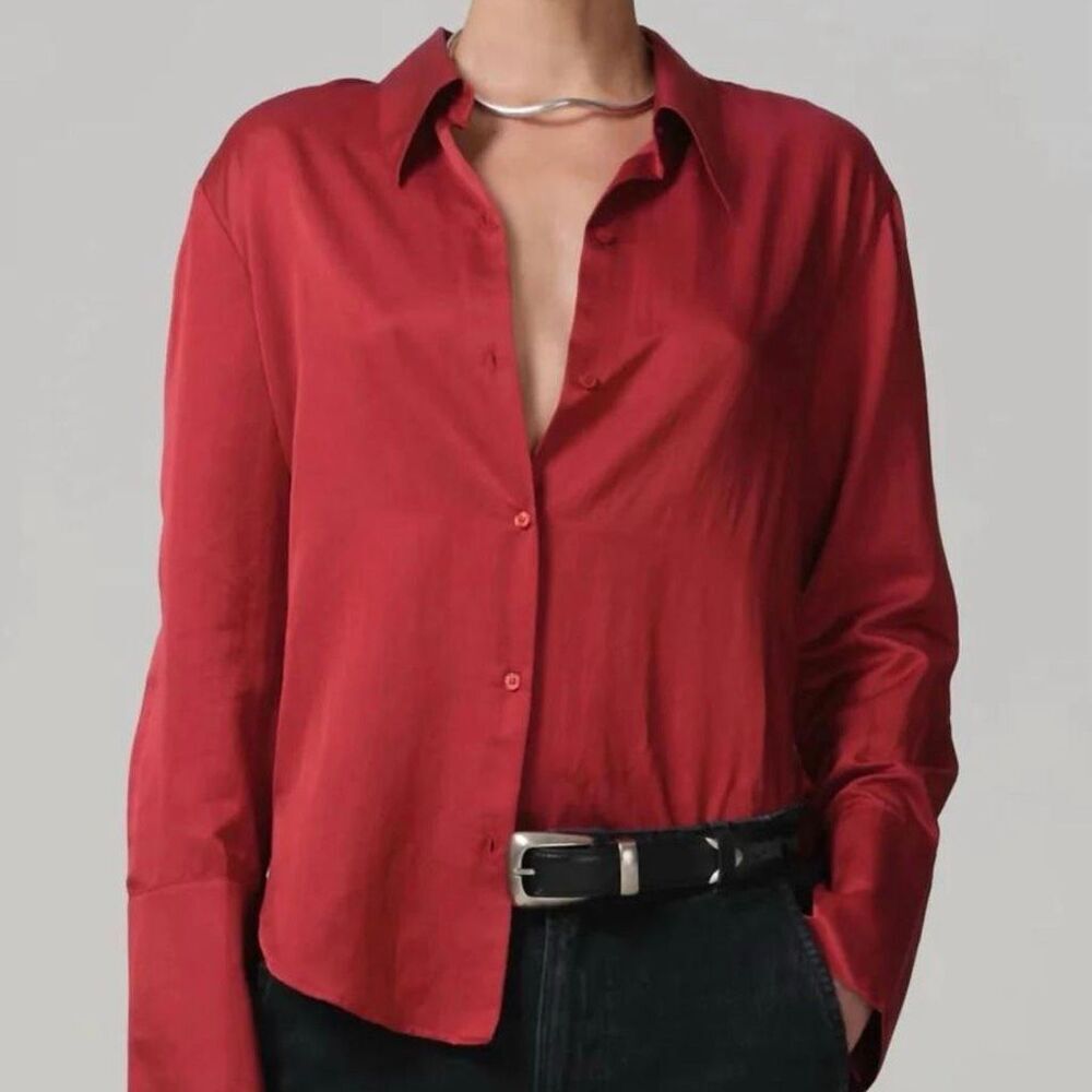 Citizens of Humanity Camilla Silk Blend Shirt M